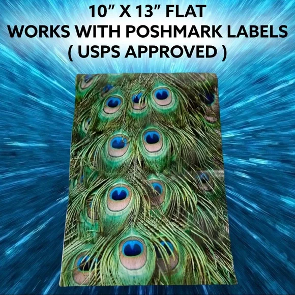 25 10X13 Poly Mailers Peacock Eyes PRICE IS FIRM - Picture 11 of 12